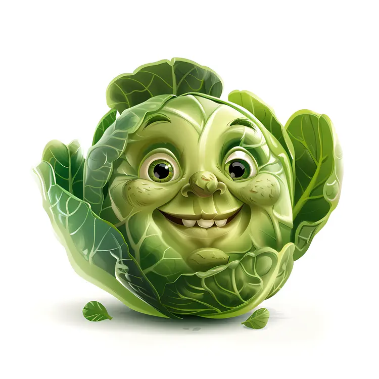 Happy Cabbage Cartoon