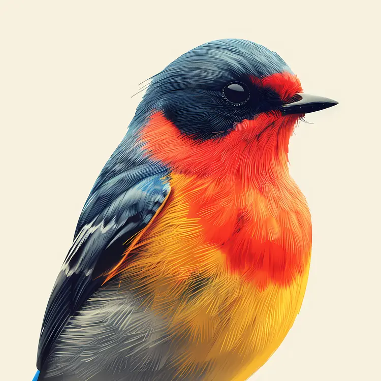 Small Cute Colorful Bird