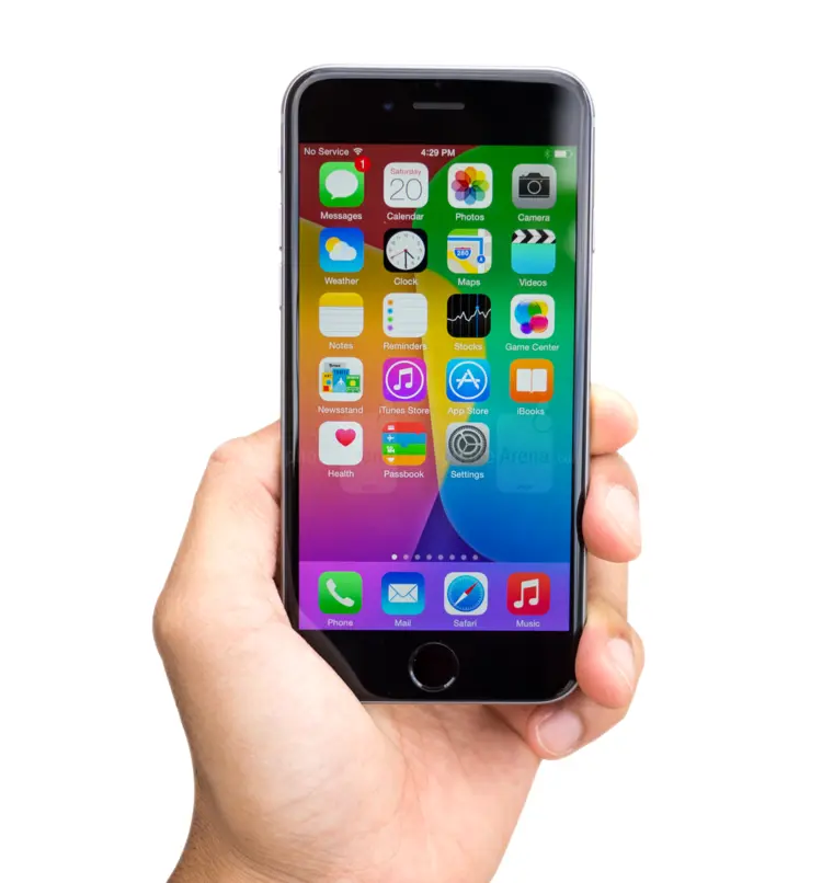 Hand Holding Smartphone with Apps