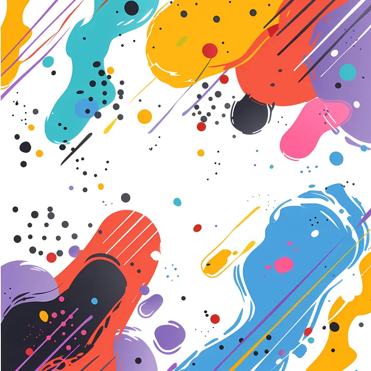 Creative Abstract Art with Colorful Shapes