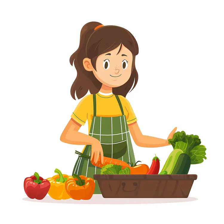 Woman Preparing a Healthy Meal