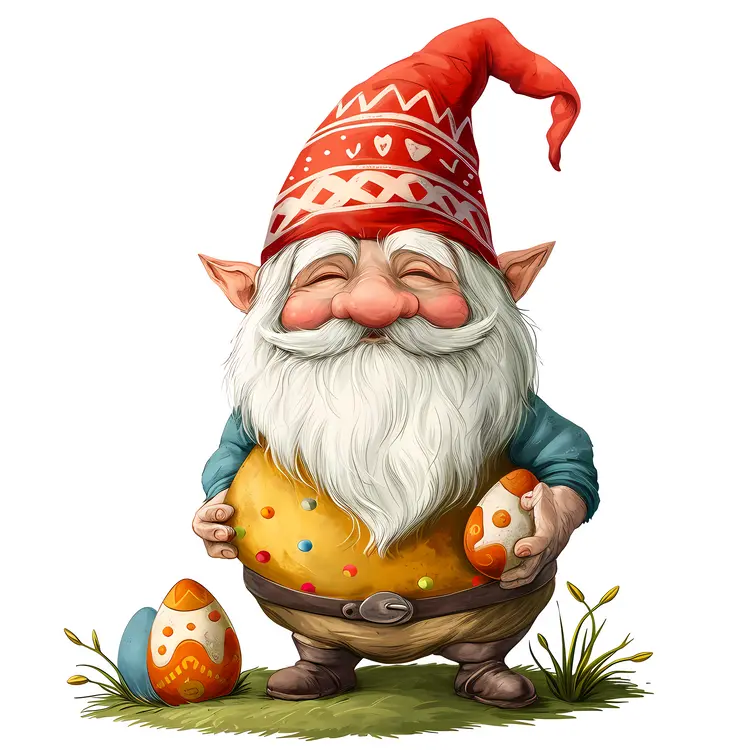 Gnome with Large Easter Egg