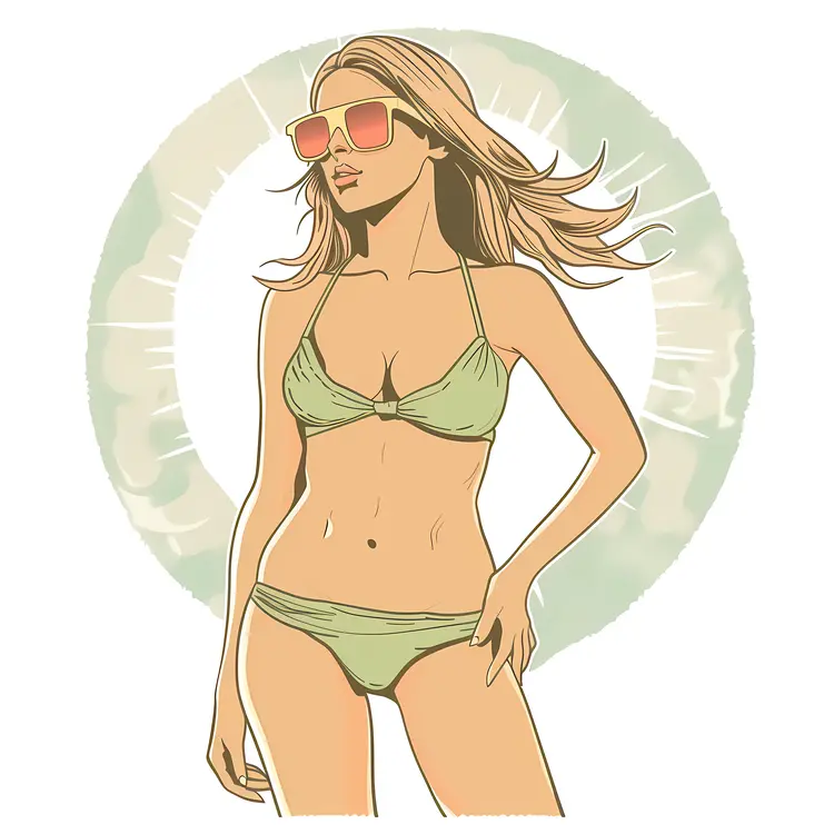 Summer Vibes Woman in Bikini