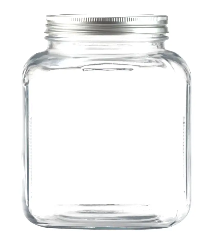 Square Glass Jar with Lid