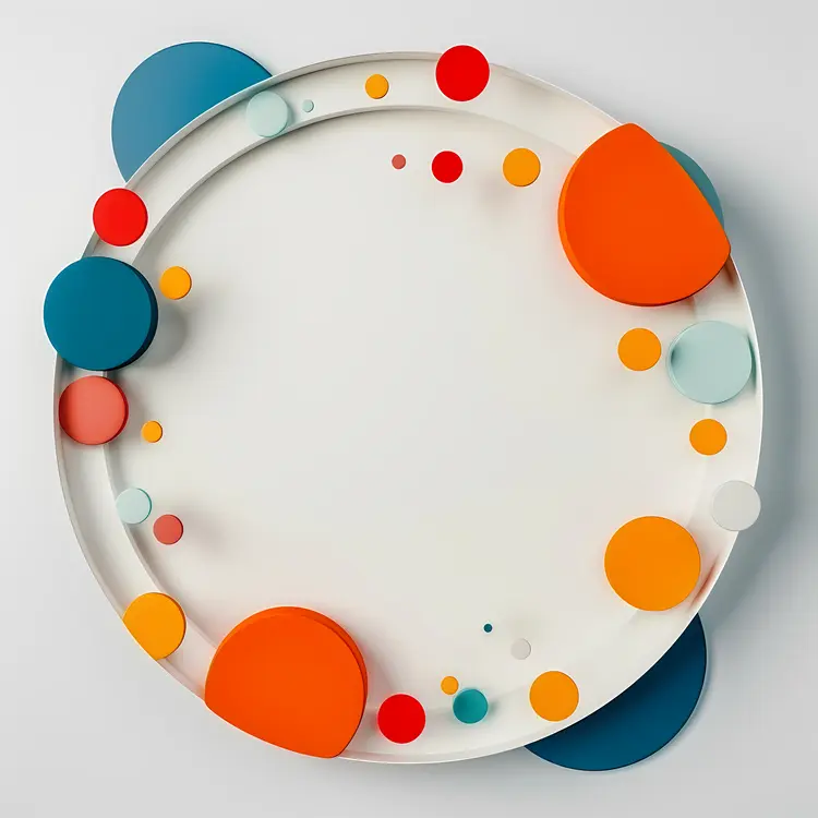 Colorful Abstract Circles in Geometric Design