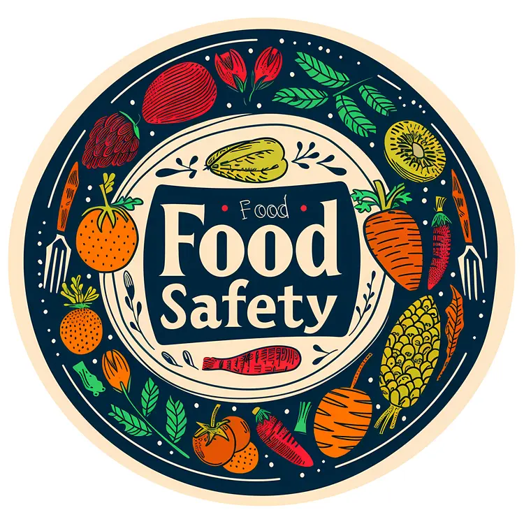 Colorful Food Safety Sign