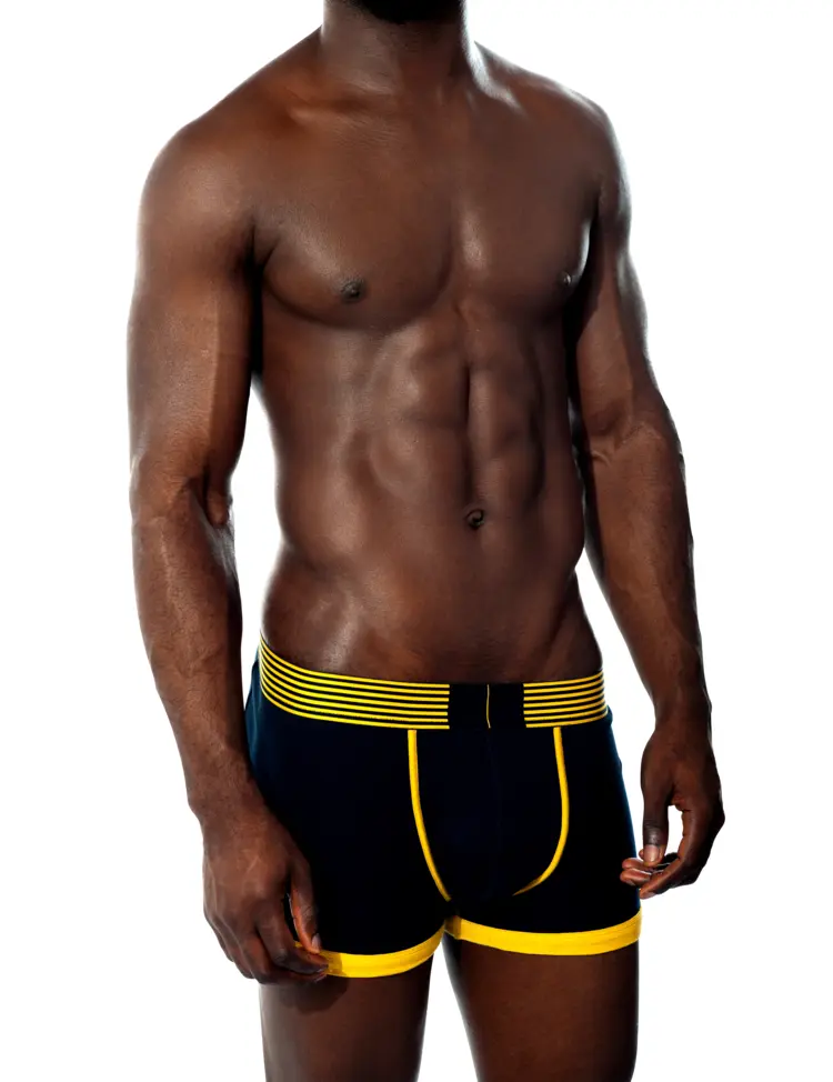 Man in Underwear Showing Muscles