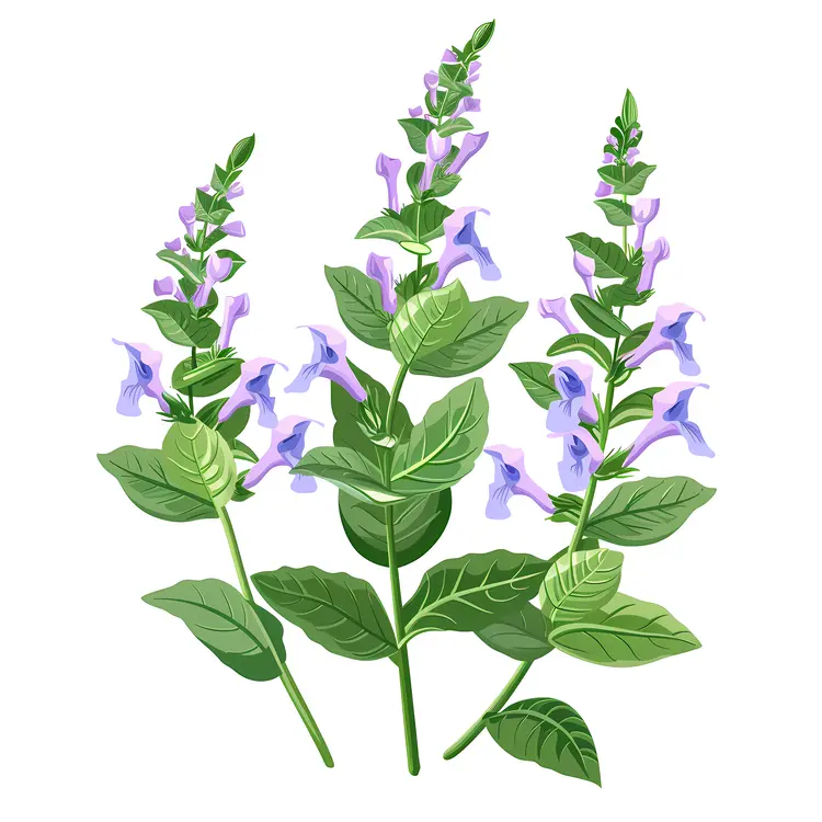 Purple Flowers Illustration