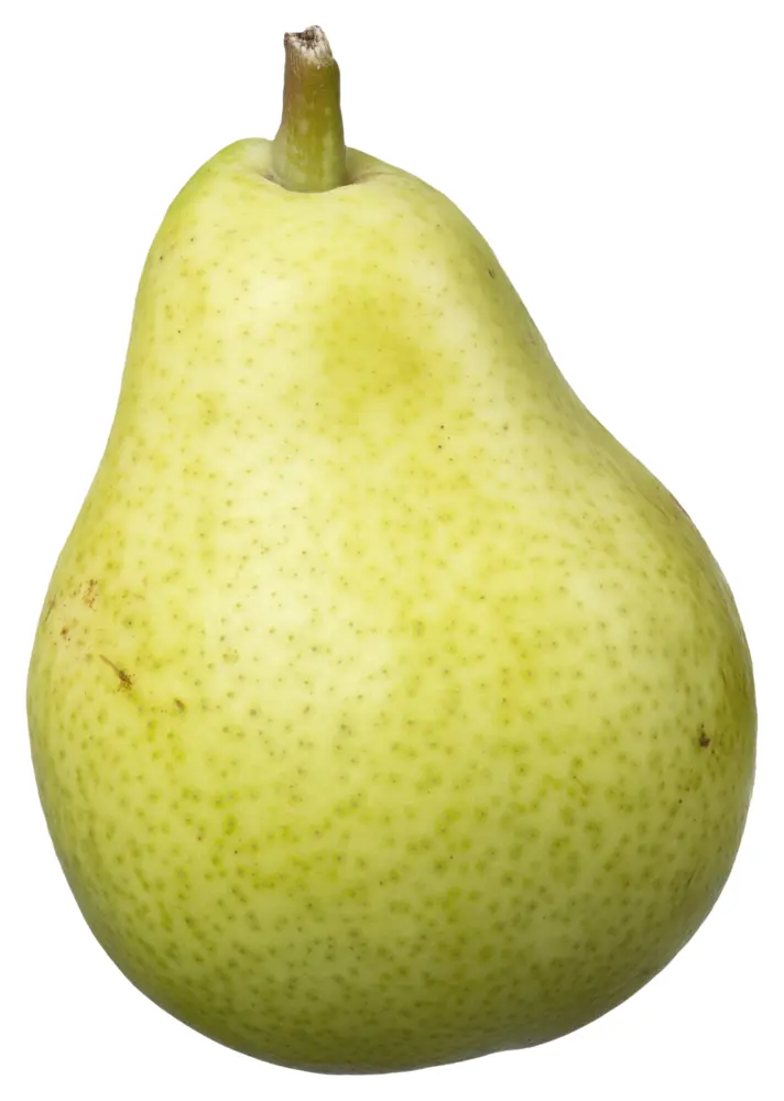 Green Pear on Transparent Background