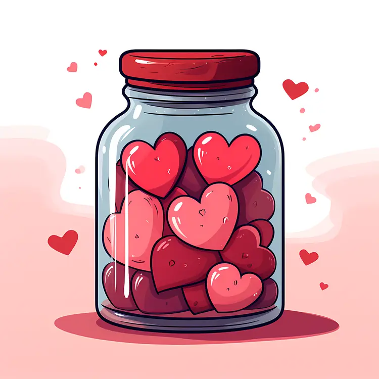 Jar of Heart Candies