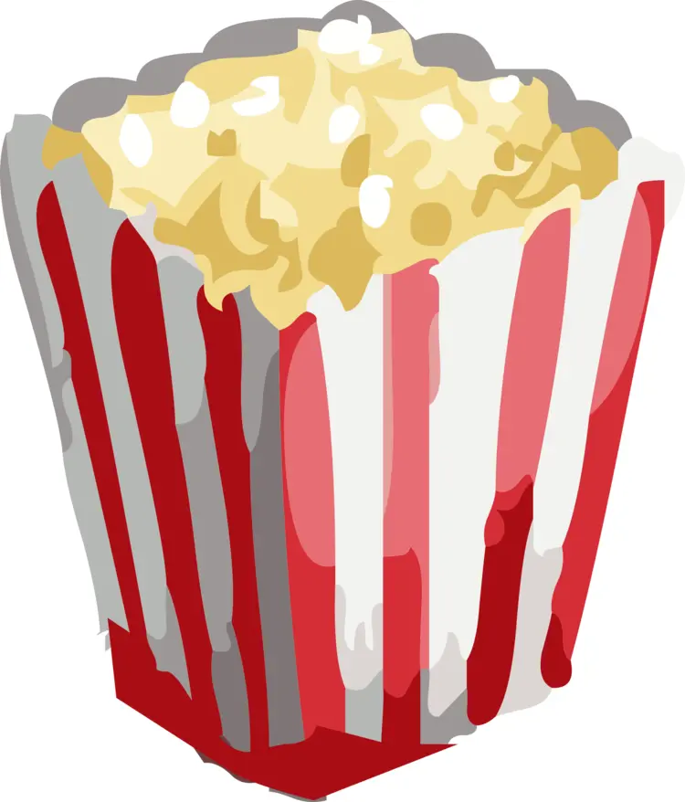 Artistic Red and White Striped Popcorn Bucket