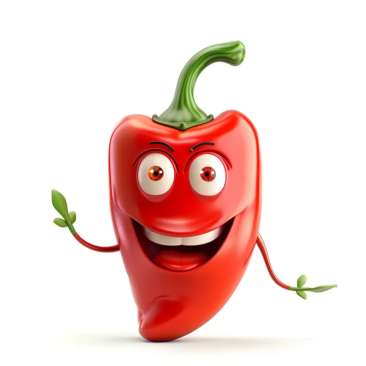 Smiling Red Pepper Cartoon