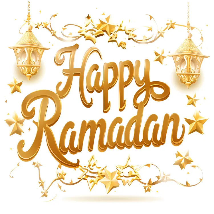 Happy Ramadan Golden Text