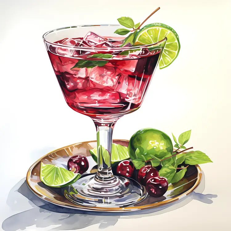 Refreshing Red Drink with Lime