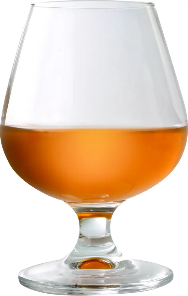 Elegant Brandy Glass with Amber Liquid