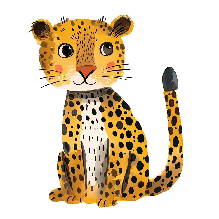 Cute Leopard Illustration