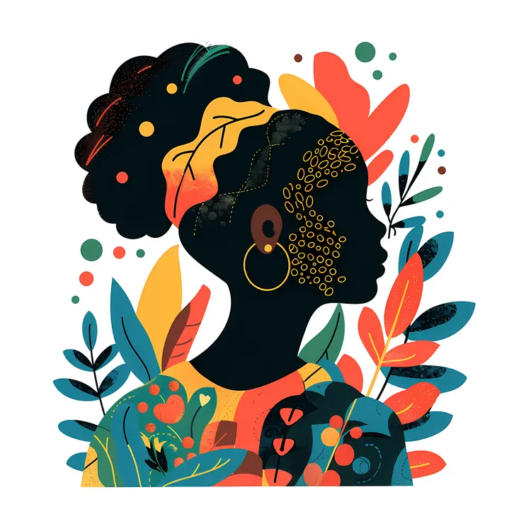 Stylish Girl with Colorful Background