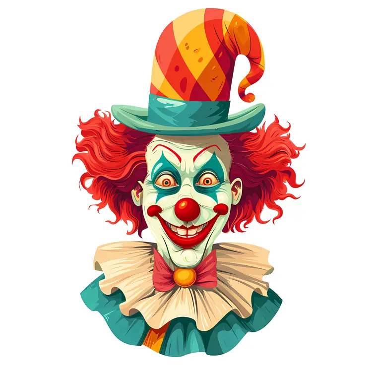 Smiling Clown Illustration