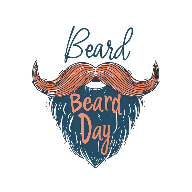 Blue Mustache for Beard Day
