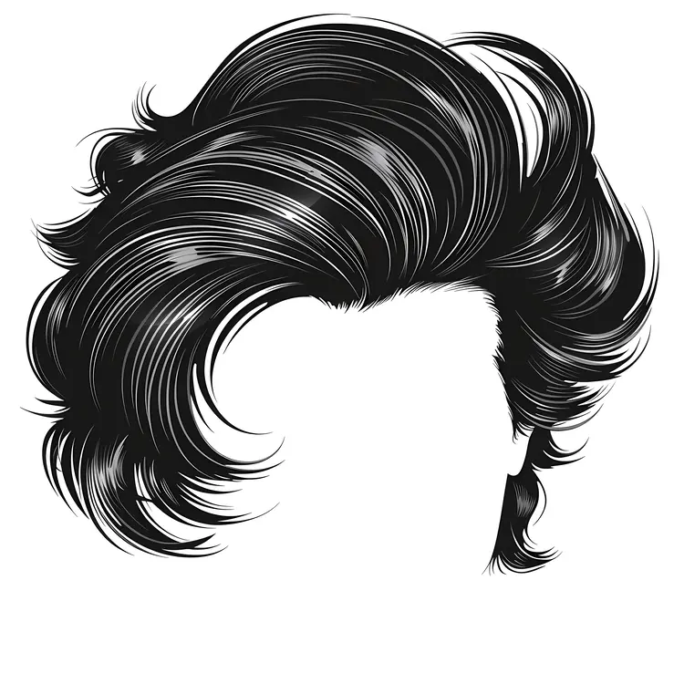 Stylish Black Wavy Hair