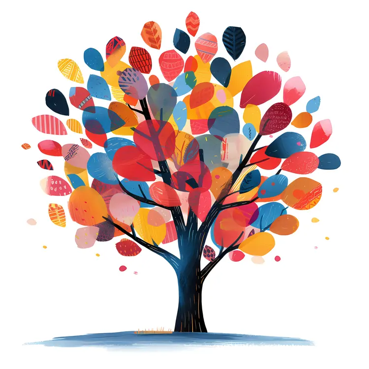 Colorful Tree Illustration