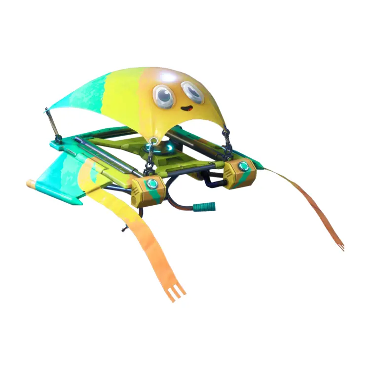 Yellow and Green Glider with Googly Eyes