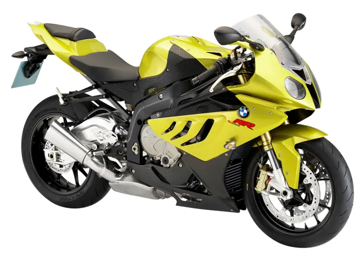 Yellow BMW Sport Motorcycle