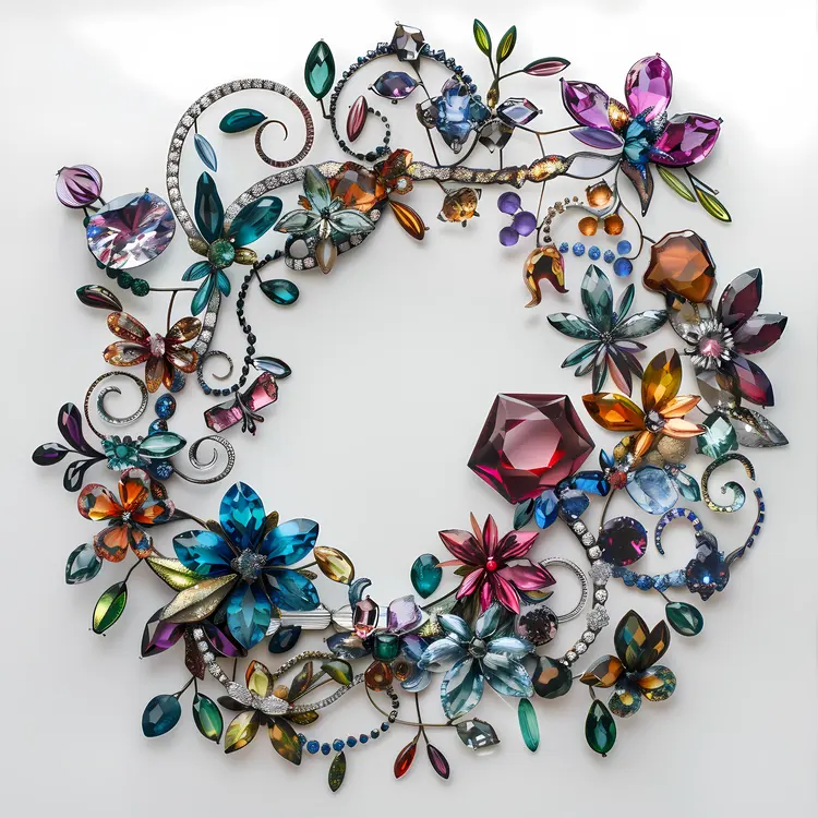 Decorative Gemstone Wreath