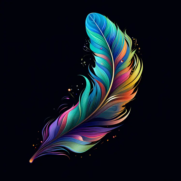 Vibrant Artistic Feather