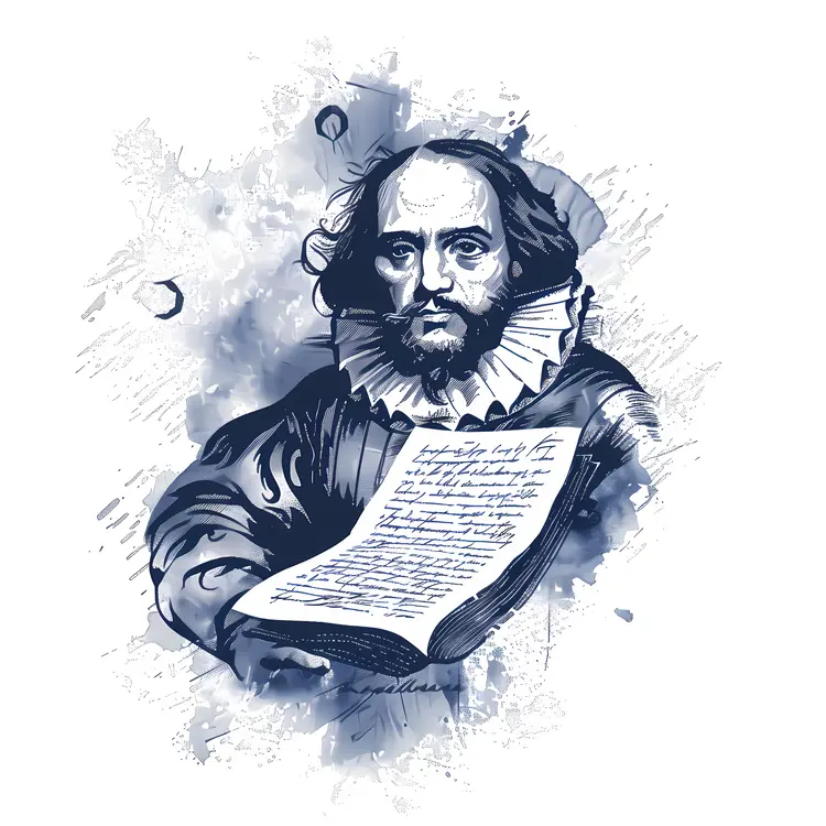 Historical Portrait of a Man with Document