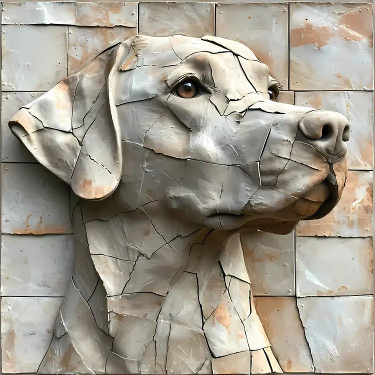 Realistic Dog Sculpture Art