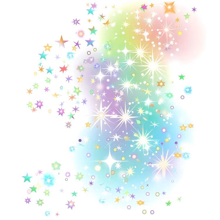 Colorful Stars and Sparkles Background