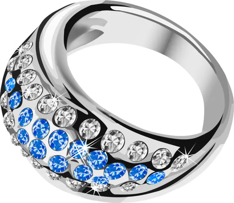 Sparkling Blue and Diamond Ring