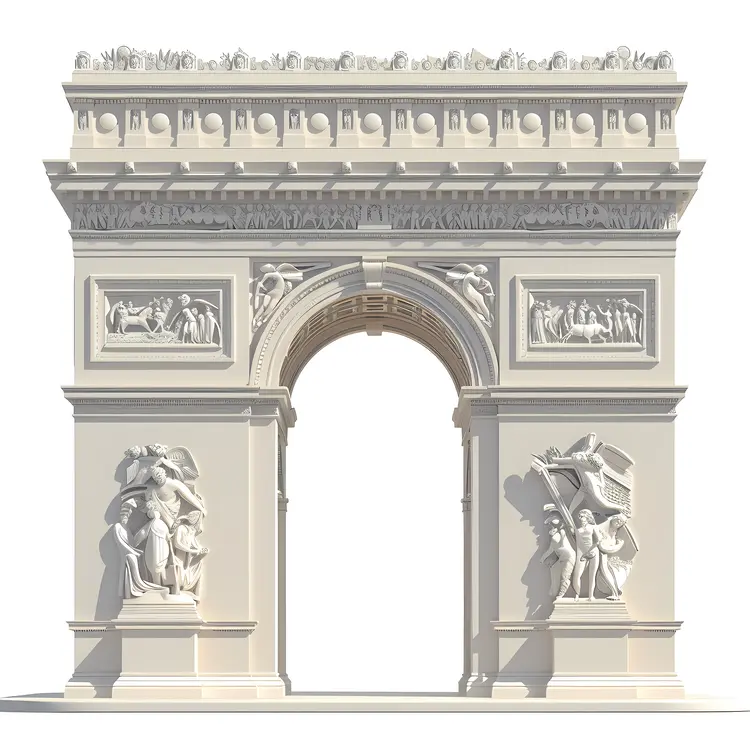 Arc de Triomphe Monument in Paris