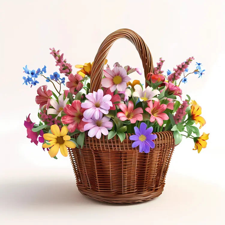 Colorful Flower Basket