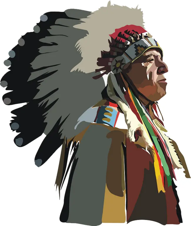 Native American Chief with Headdress