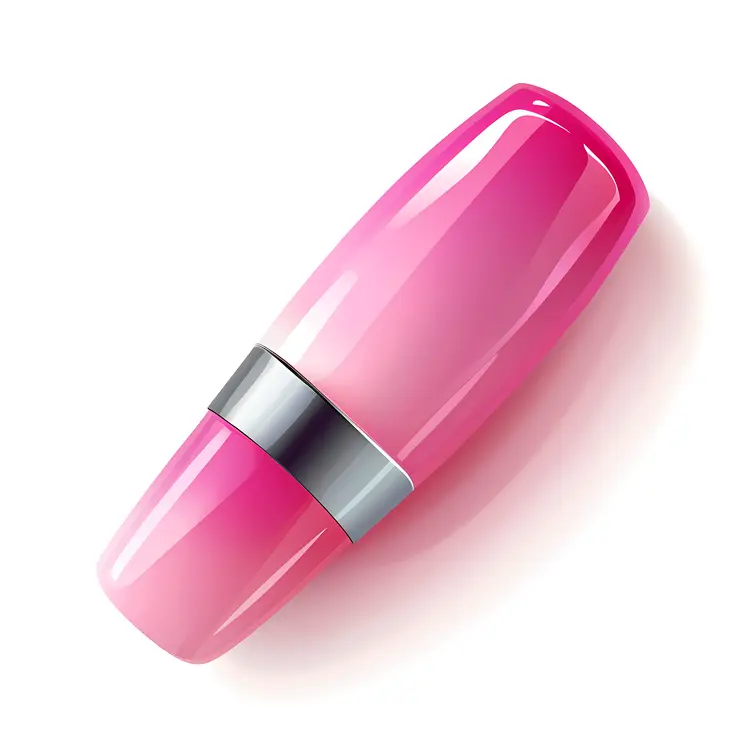 Pink Lipstick with Silver Band
