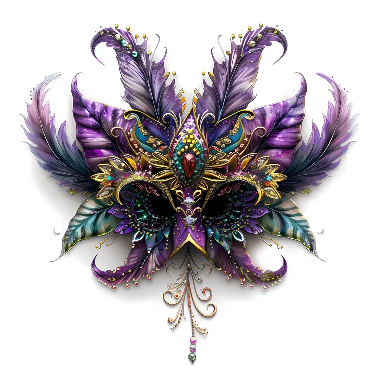 Majestic Colorful Flower with Petals and Leaves