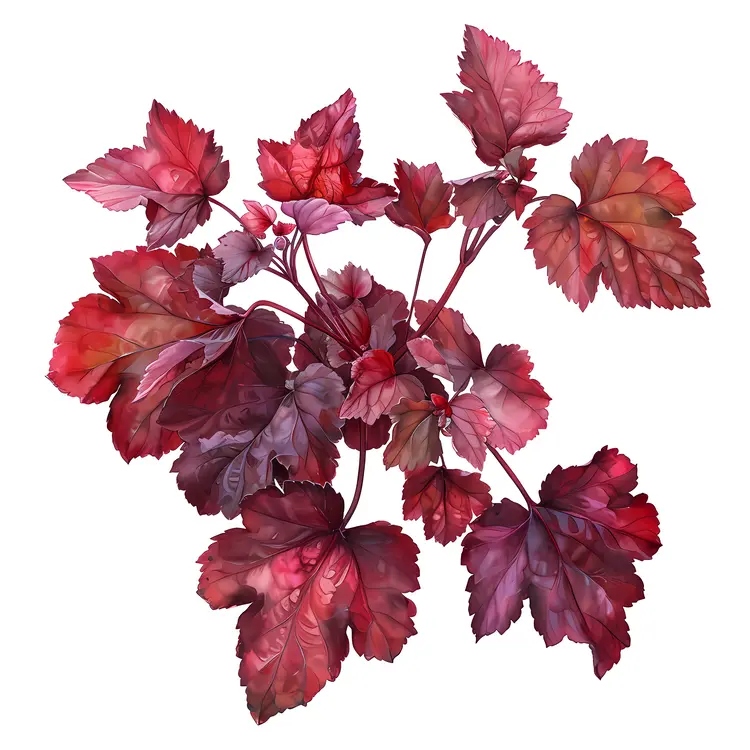 Heuchera Plant with Dark Red Leaves