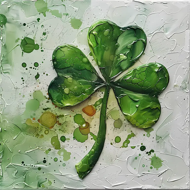 Green Ceramic Clover for St. Patrick's Day