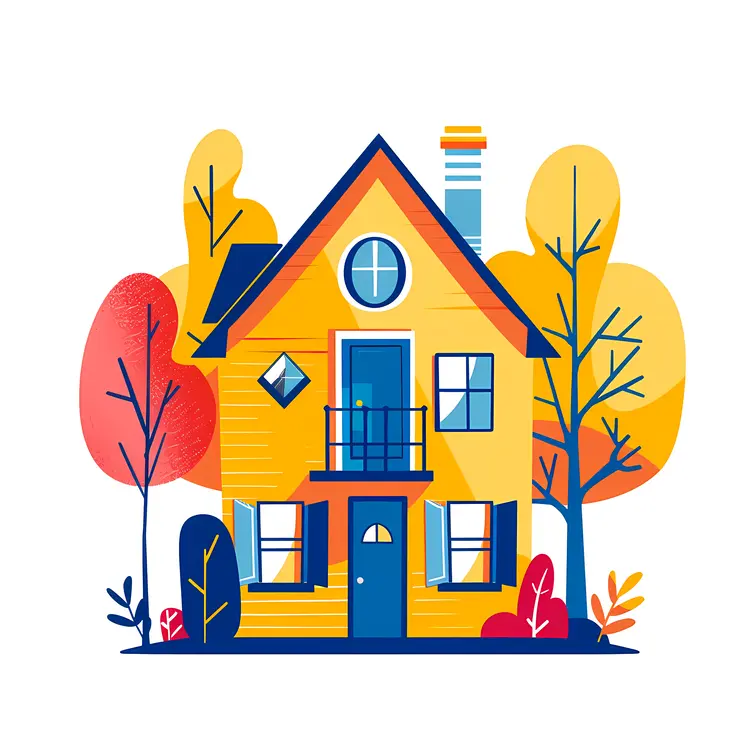 Small cute doodle house