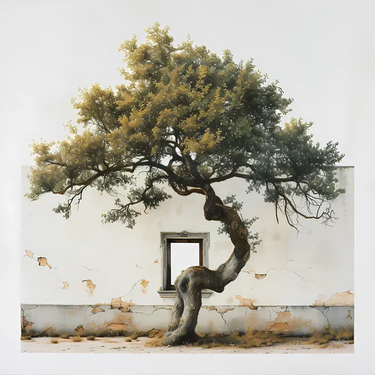 Tree Growing Through Old House