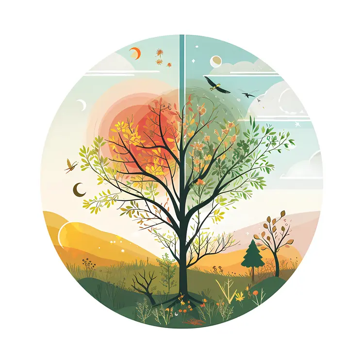 Tree Through Day and Night