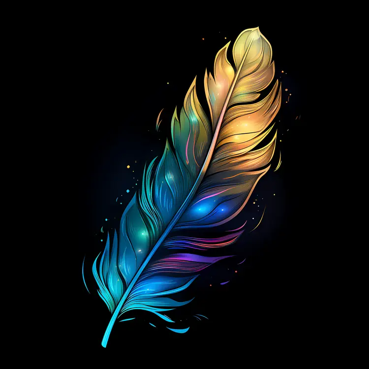 Vibrant Artistic Feather