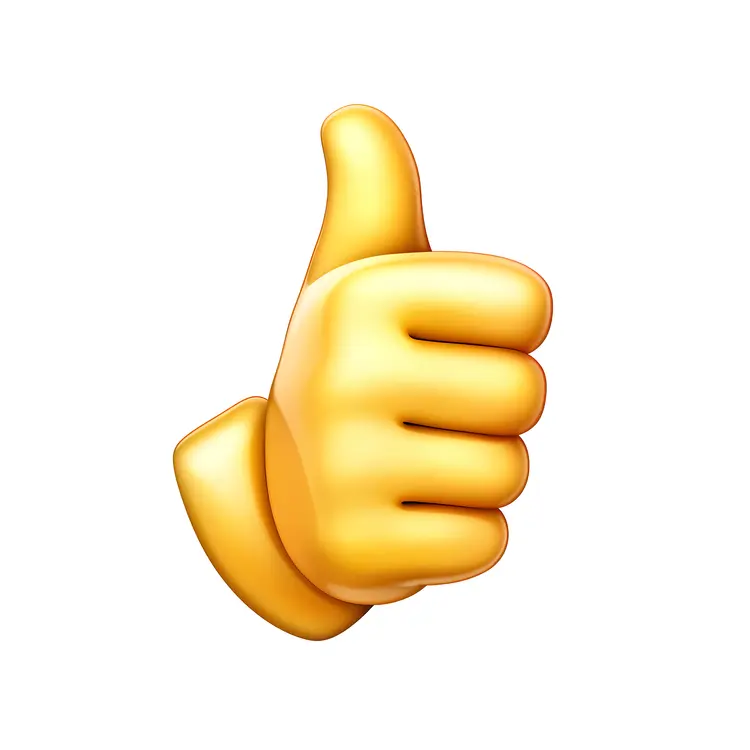 Thumbs Up Yellow Hand Approval