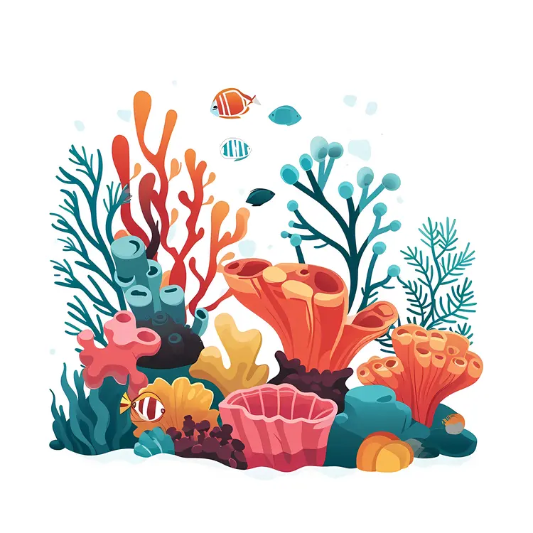 Vibrant Coral Reef with Fish