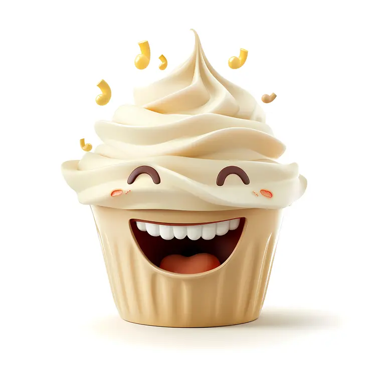 Smiling Cupcake with Frosting