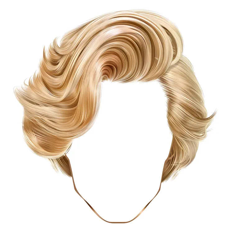 Blonde Wavy Hair Illustration
