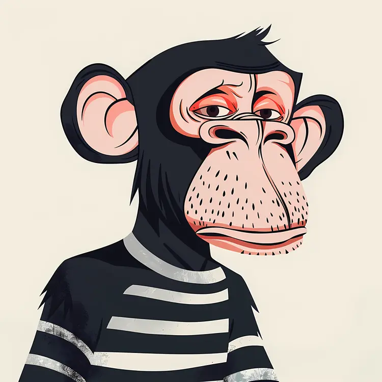 Striped Monkey Illustration