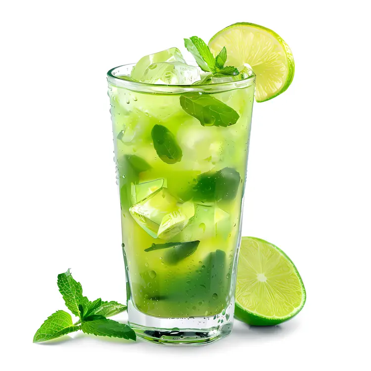 Refreshing Green Drink with Mint and Lime